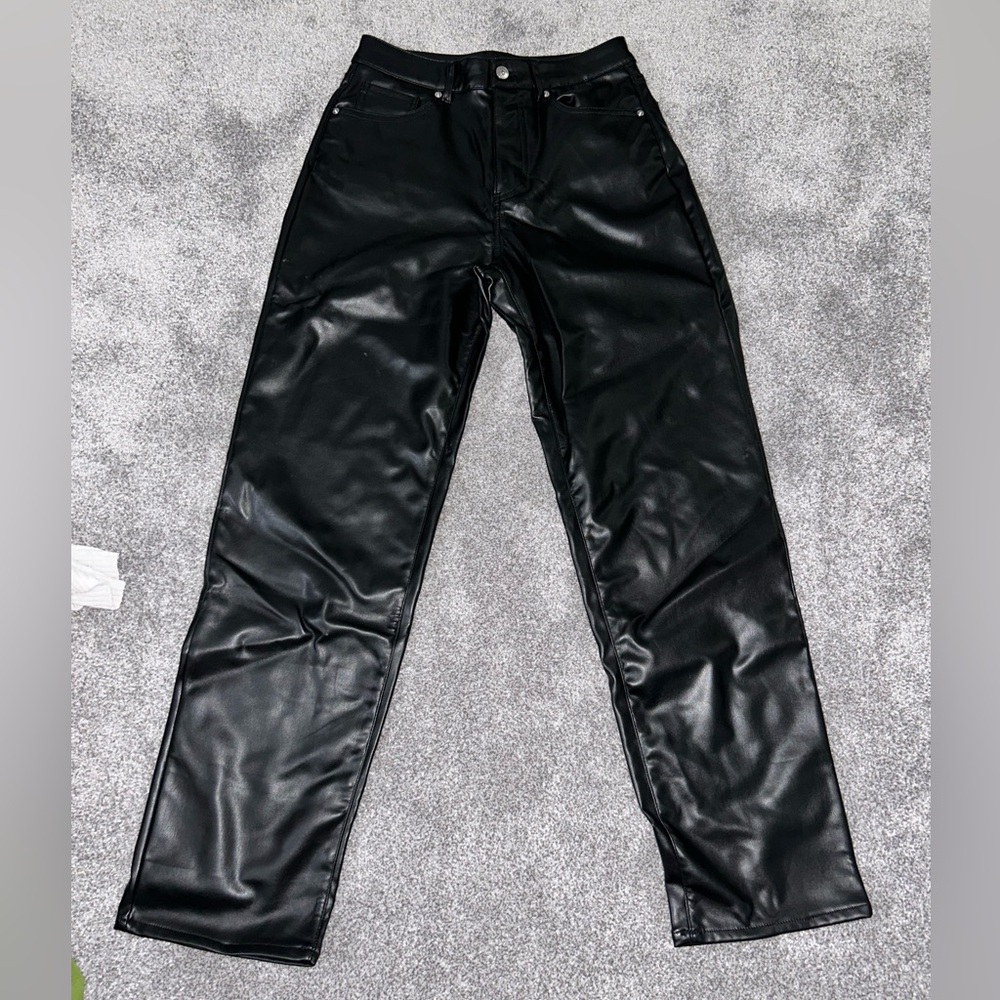 Women's Black Leather Pants